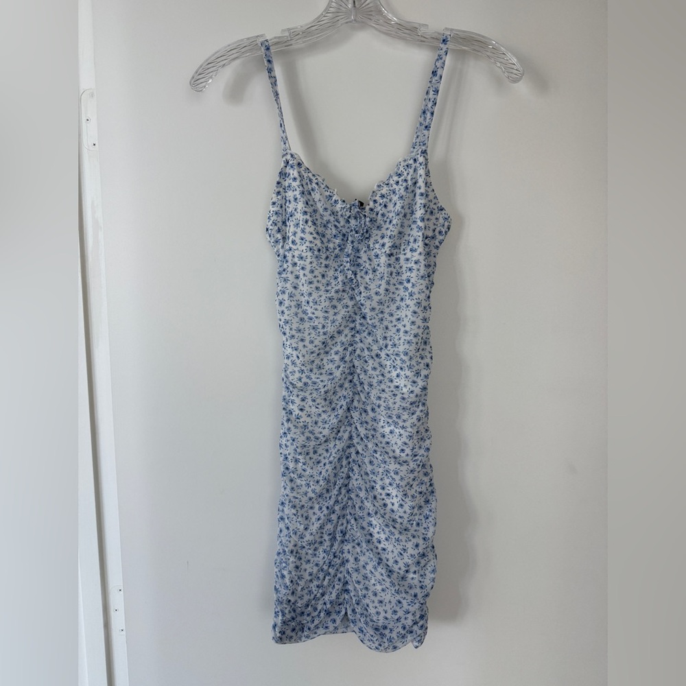 Divided Blue Floral Dress